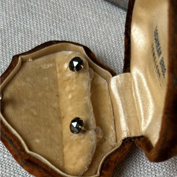 14k 1ct Natural Black Diamond Studs - Picture 5 of 8